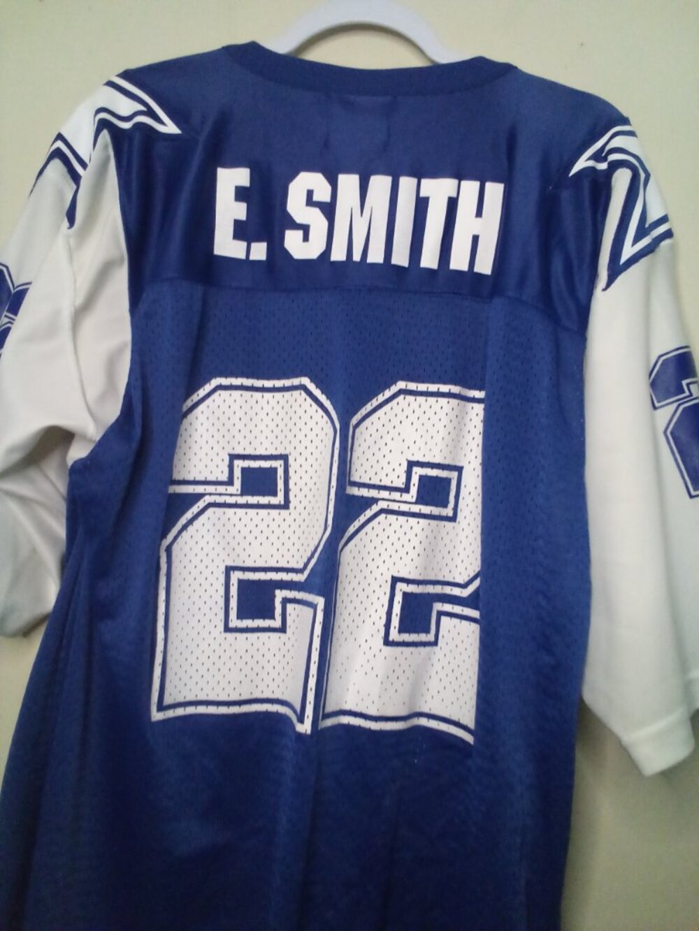 Vintage 1995 Starter Dallas Cowboys Jersey Men XL Emmitt Smith #22 Blue White - Picture 12 of 14